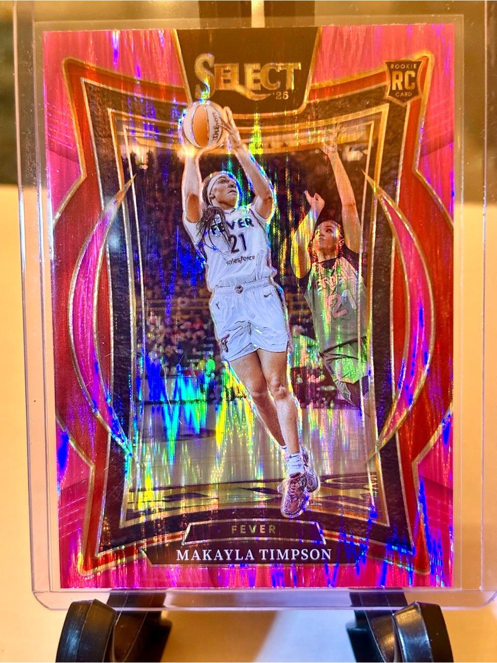 Makayla Timpson Rookie Basketball Card Pink Prizm Concourse Indiana Fever